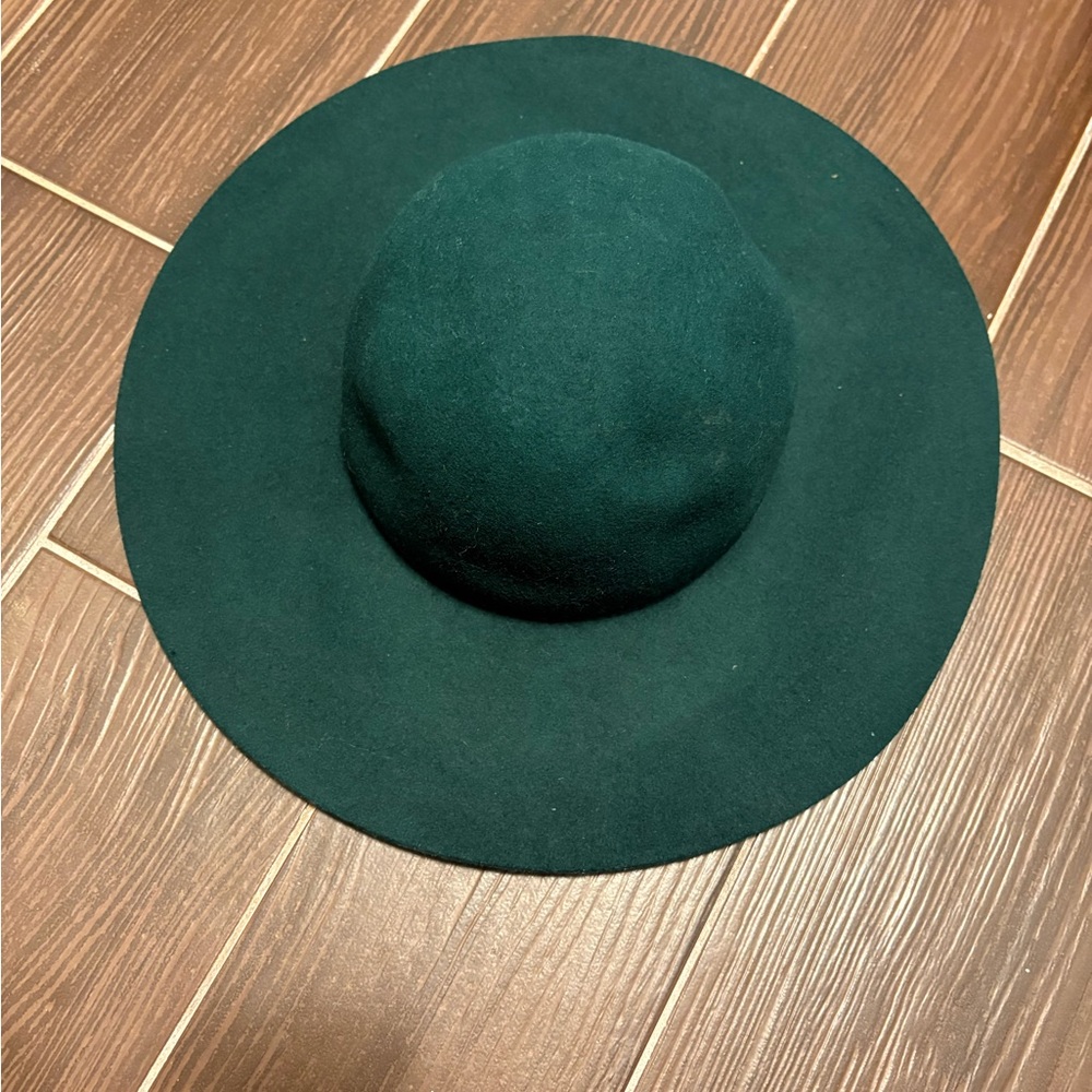 J crew teal felt floppy hat